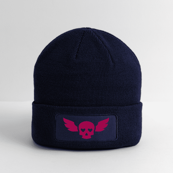 Winged Skull Patch Beanie - Image 2